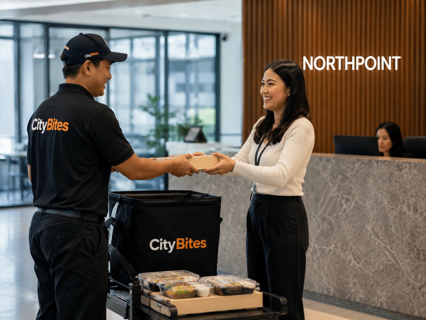 Deliver stage of the CityBites office-food day