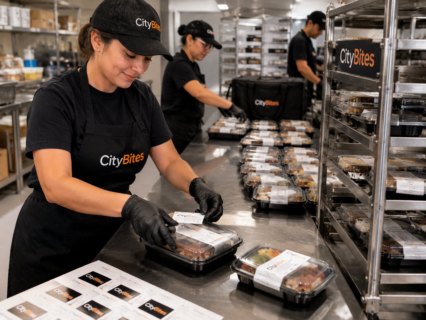 Pack stage of the CityBites office-food day