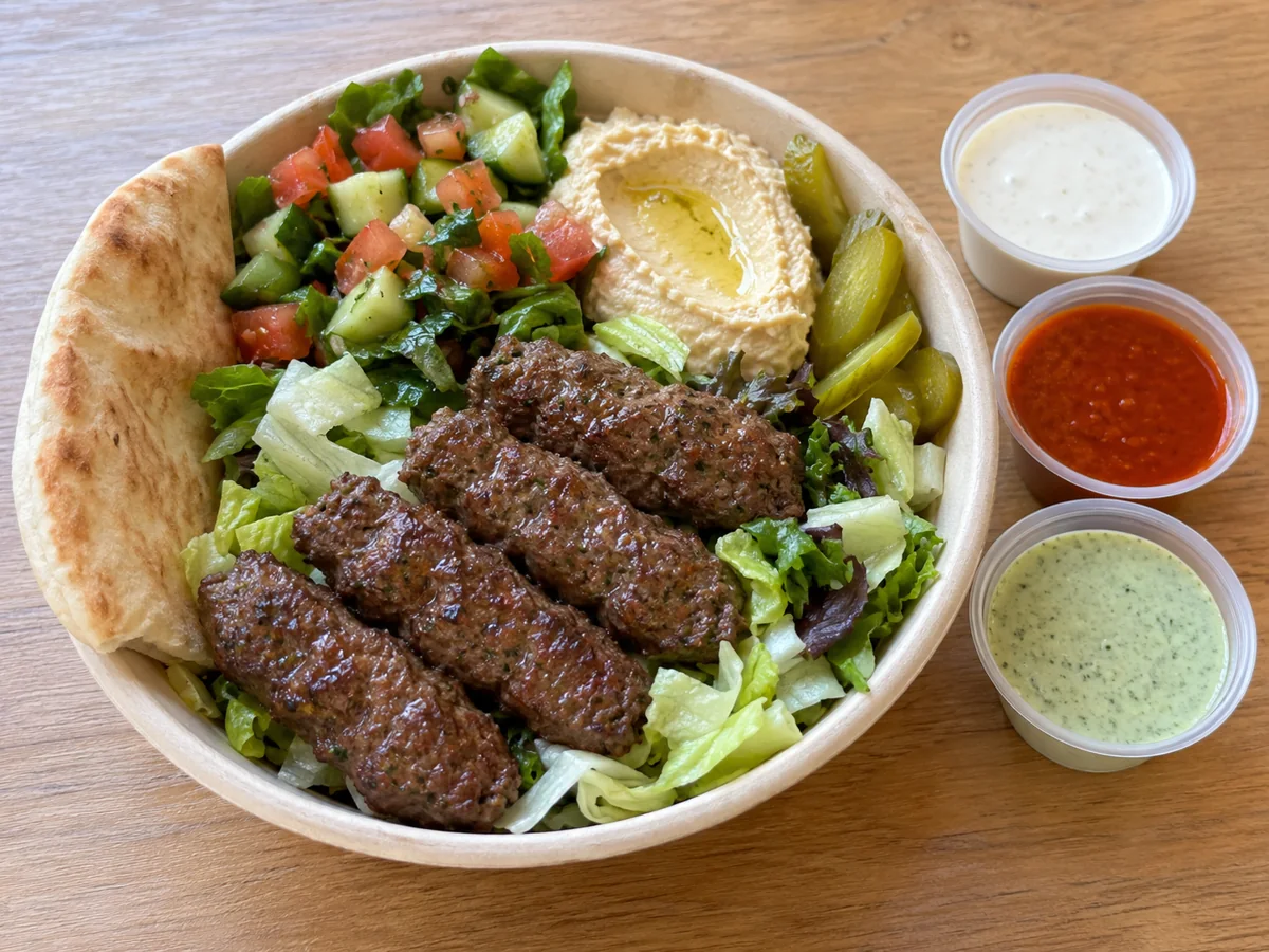 Beef Kofta Kebab Salad
