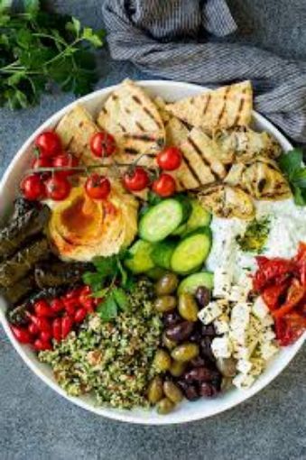 Picture of Mediterranean Veggie Mezze Plate